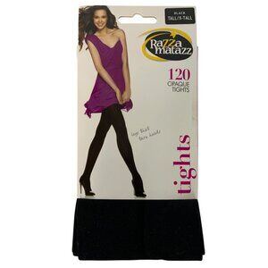 Razzamatazz 120 Denier Black Opaque Tights Size Tall/X-Tall